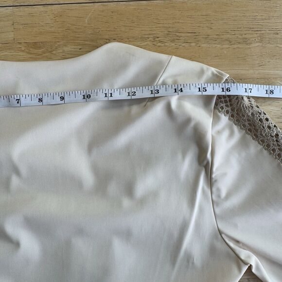 Vanity Fair Vintage Nightgown Boho Fairy Hippie Beige Crochet Trim Maxi Dress 10 - Picture 14 of 16